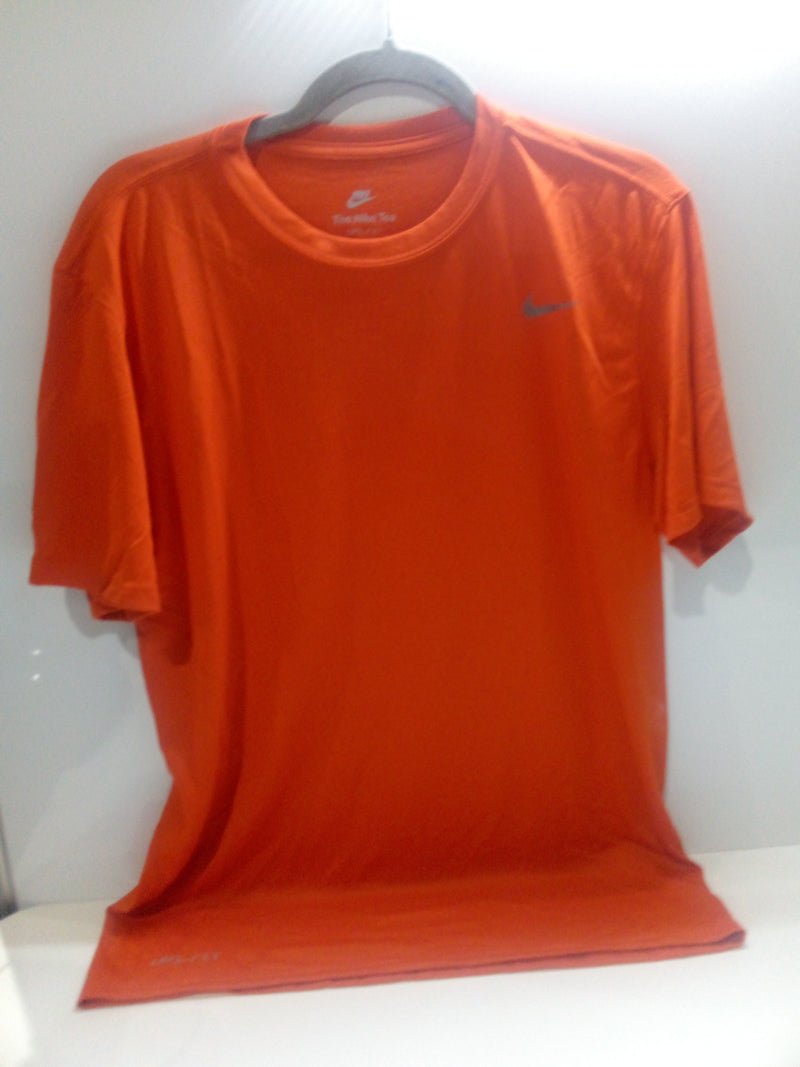 Nike Men's Shirt Short Sleeve Legend (Large, Orange)
