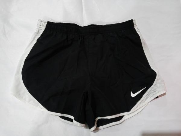 Nike Girls Dry Tempo Running Shorts (Large, Black/White)
