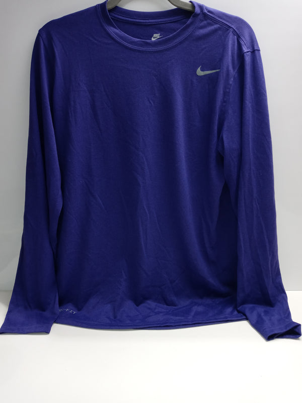 NIKE Men's Legend Long Sleeve Performance Shirt (Purple, Medium)