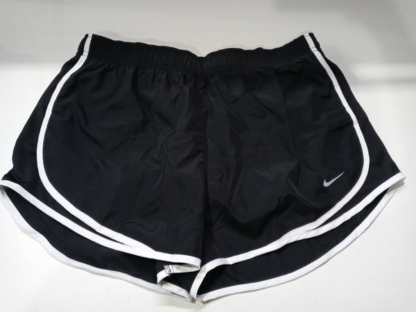 Nike Girls Dry Tempo Running Shorts (X-Large, Black/White)
