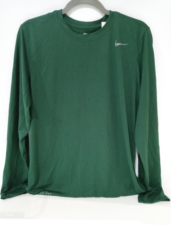 Nike Men's Legend Long Sleeve Performance Shirt Green Size Small T-Shirt
