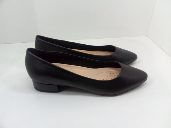 Easy Spirit Women Caldise Pump Black Leather 9 Wide Pair of Shoes