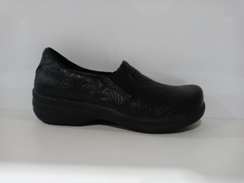 Easy Works womens Bind Health Care Professional Shoe, Black Embossed, 8 US