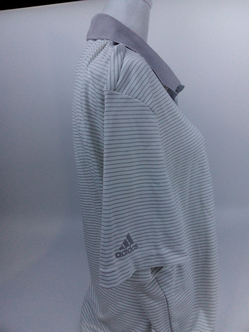 adidas Golf 2-Color Club Merch Stripe Polo White Large Tops