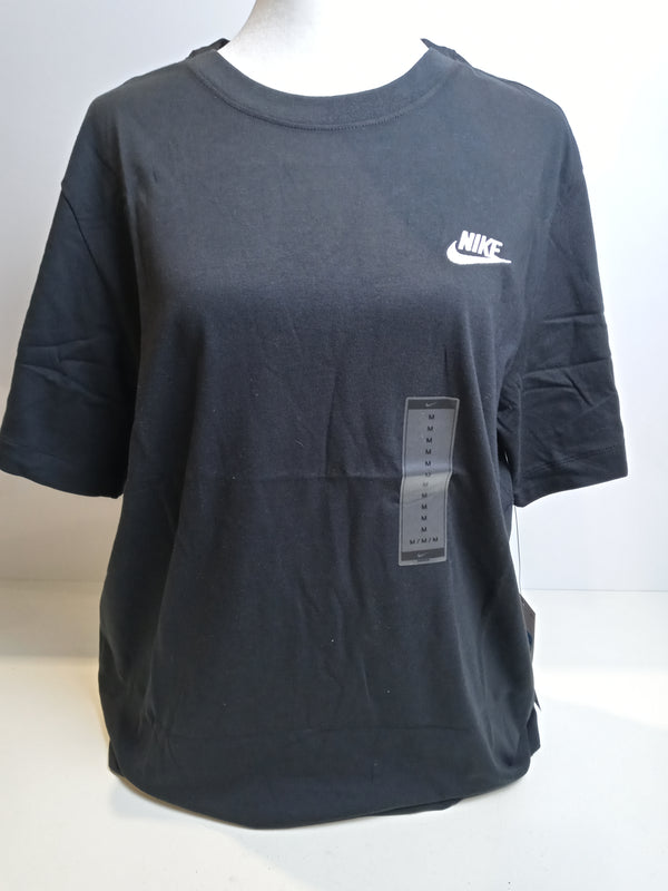 Men's Nike Sportswear Club T-shirt Classic Fit Black White Medium