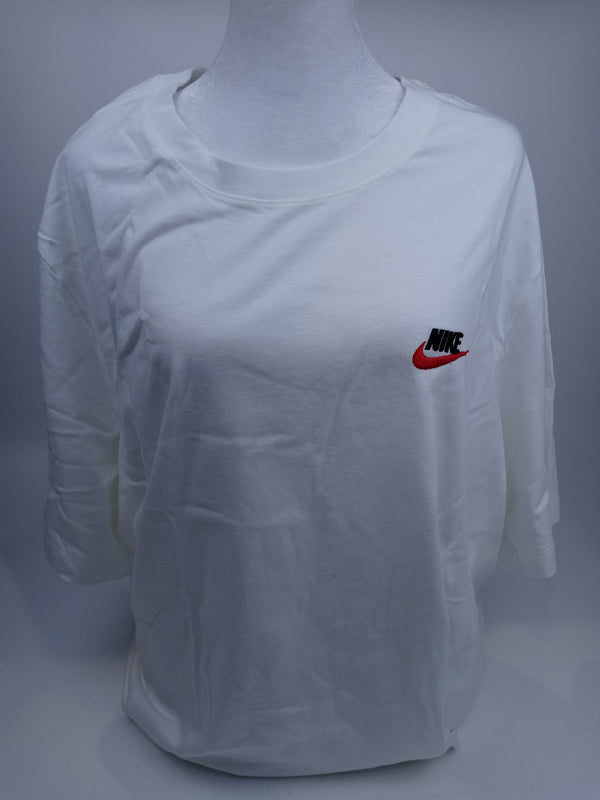 Nike Men's NSW Club White/Black/University Red XX Large T-Shirt