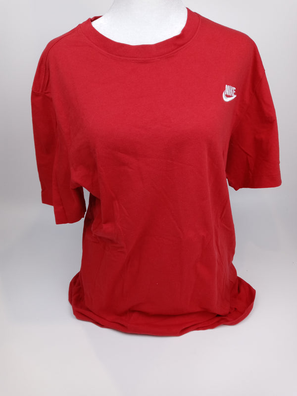 Men's Nike Sportswear Club T-Shirt Classic Fit University Red/White Medium