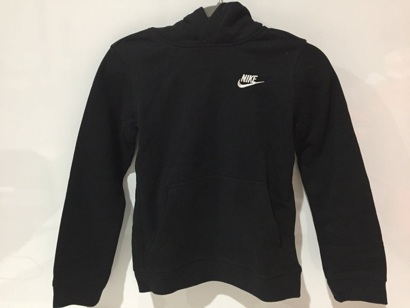Nike Boy's NSW Pull Over Hoodie Club, Black/White, Medium
