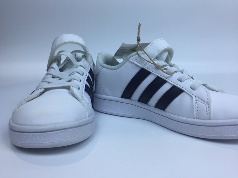 adidas Unisex Grand Court Sneaker, Black/White, 11K M US Little Kid