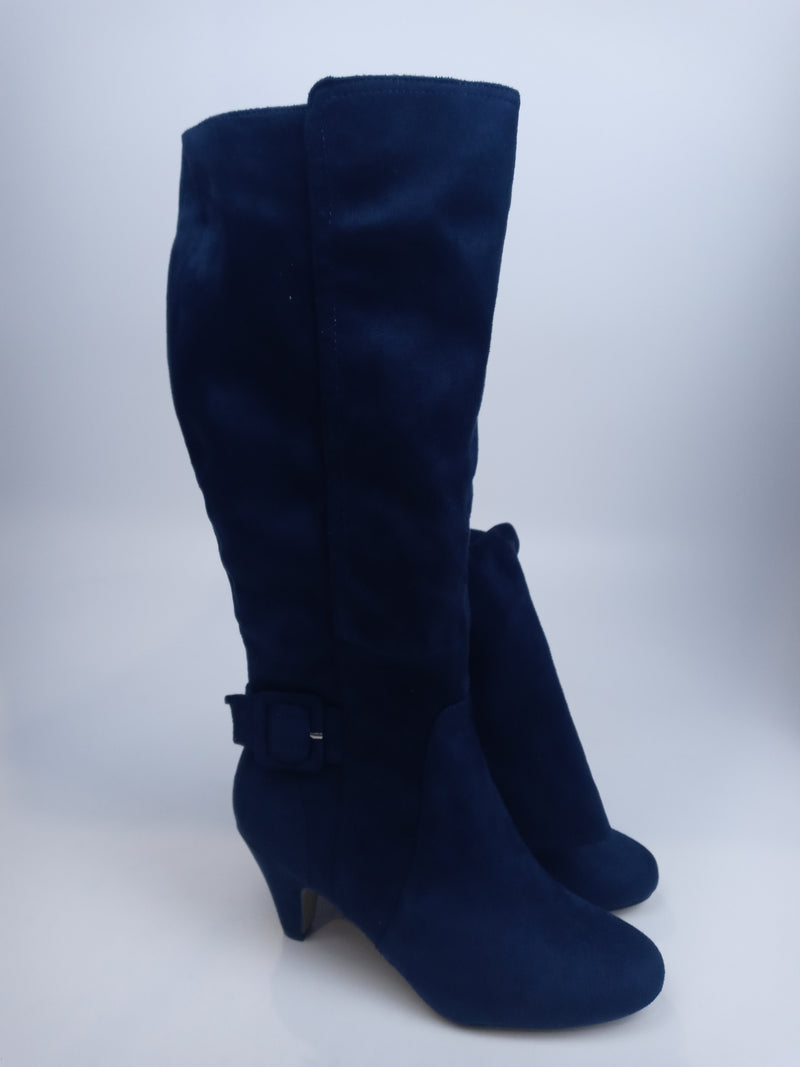 Bella Vita Women Troy Ii Dress Boot Knee High Navy Suede 8 Wide Us Pair of Shoes