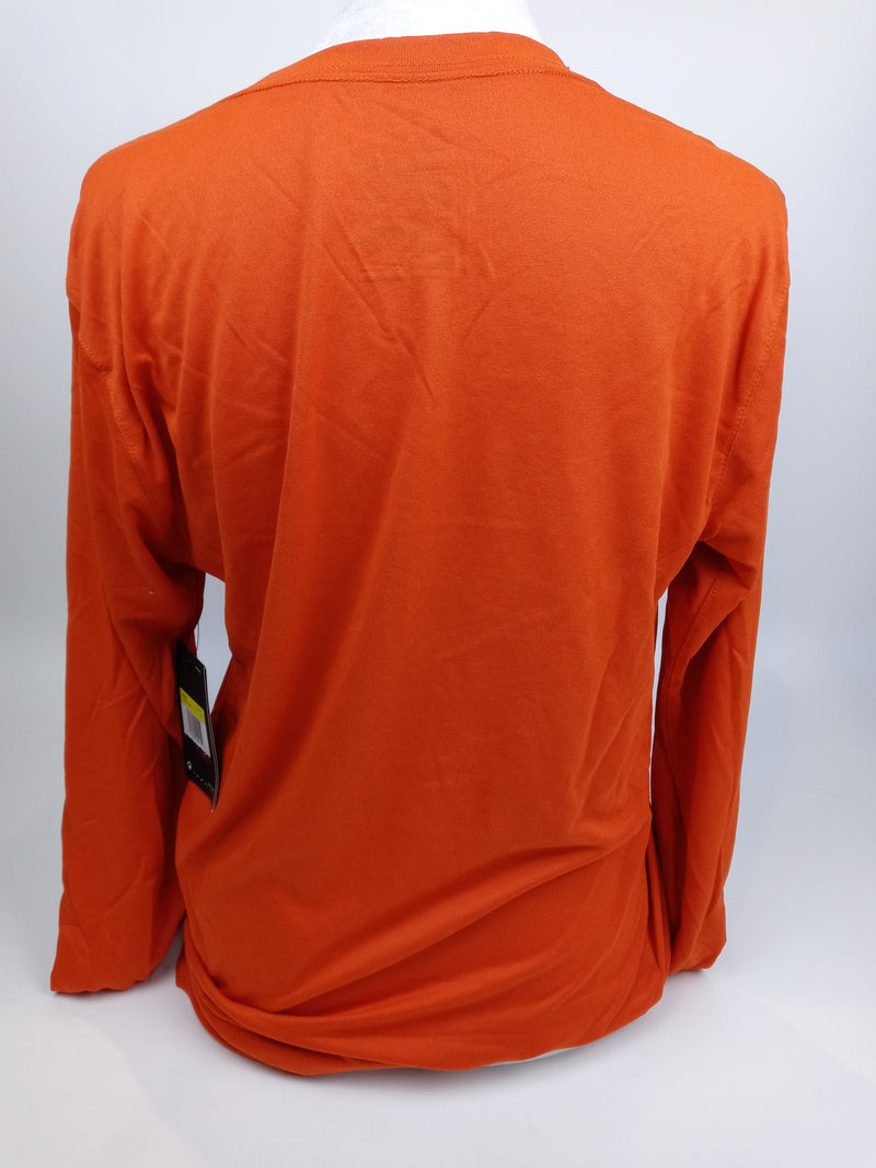 Nike Men Legend Long Sleeve Training Top Orange Grey Small