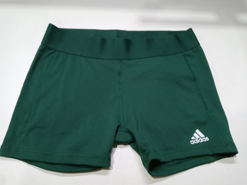 adidas Women's Alphaskin Volleyball 4-Inch Short Tights Team Dark Green/White L3