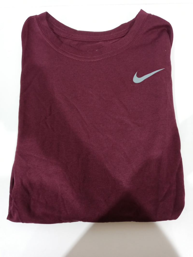 Nike Boys Legend Long Sleeve Athletic T-Shirt (Maroon, Youth- X-Large)