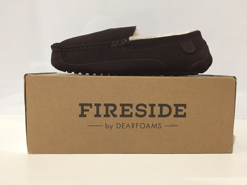 Fireside by Dearfoams Mens Melbourne Moccasin Slipper Wide Widths Slipper Wide US Pair Of Shoes
