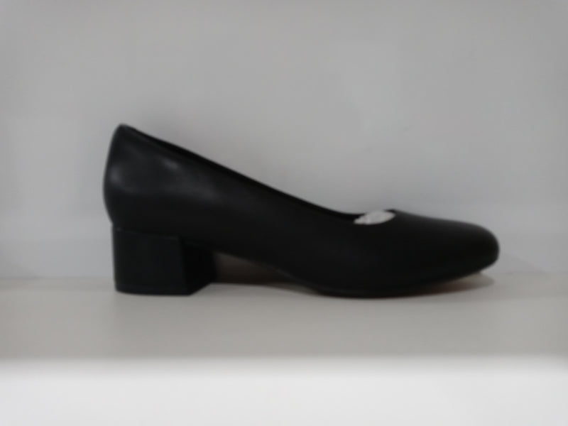 Clarks Women's Marilyn Leah Pump, Black Leather, 9