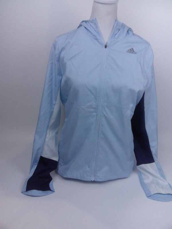 adidas Own The Run Hooded Wind Jacket Women's Blue Size XSmall