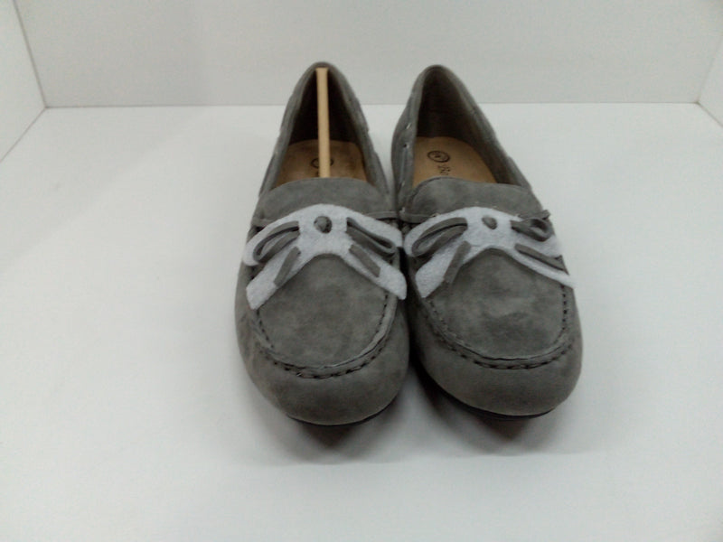 Bella Vita Womens Flat Loafer Grey Suede Leather 7 Us Pair of Shoes