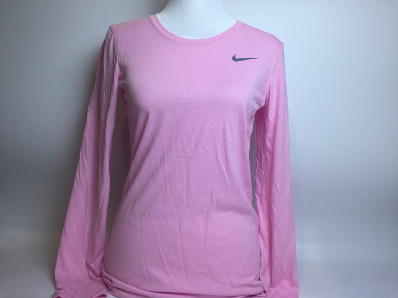 Nike Women's Legend L/S T SP20 TOP Shy Pink Cool Grey Large