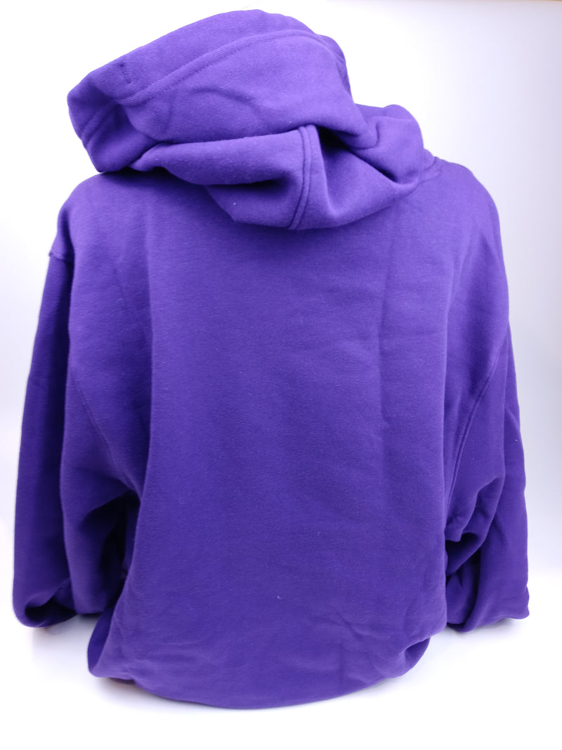 Under Armour Mens Hustle Fleece Hoodie Purple 500 White XLarge