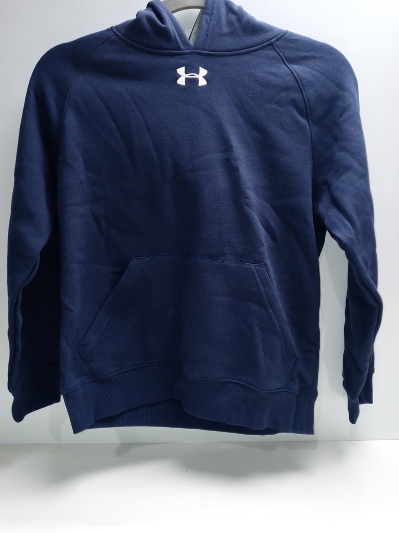 Under Armour Men Hustle Fleece Hoodie Forest Green Youth X-Large