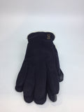 Womens Recycled Microsuede Gloves Large XLarge Black