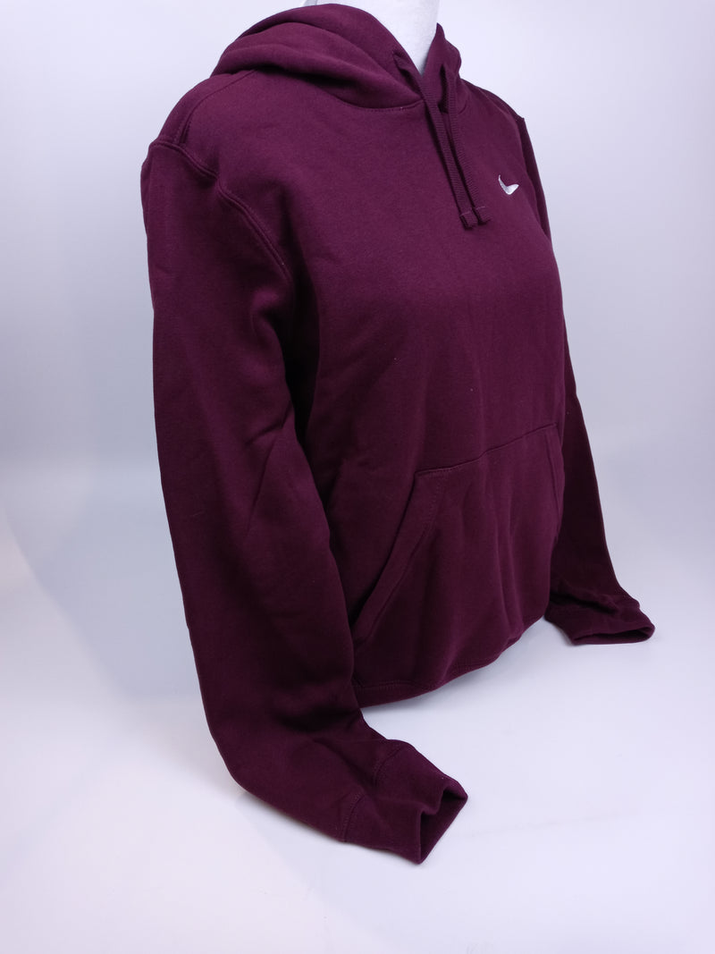 Nike Womens Pullover Fleece Hoodie Maroon Medium
