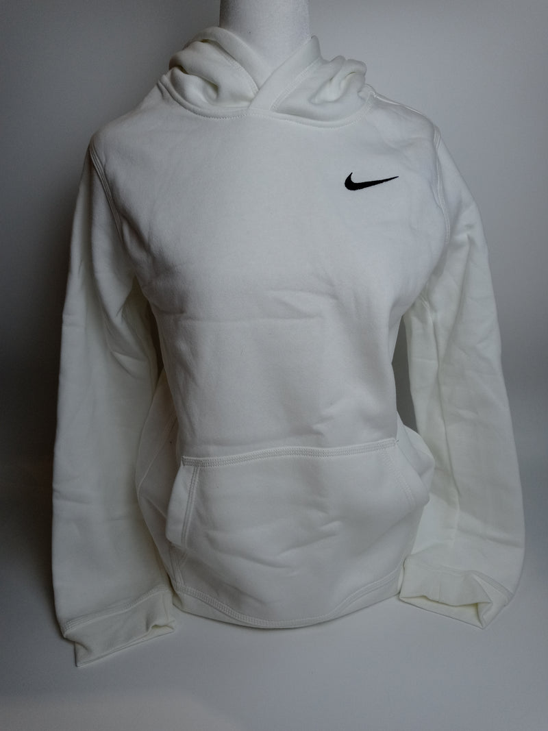 Nike Men Youth Fleece Pullover Hoodie White X-Large