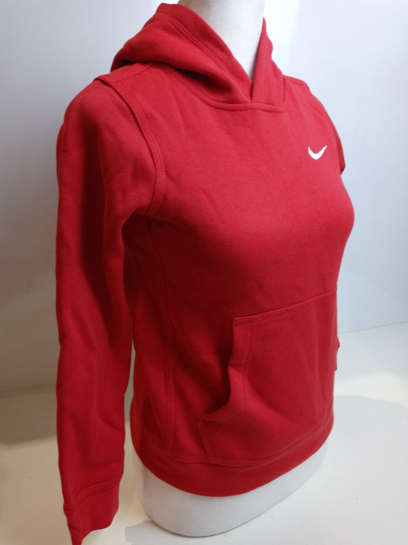 Nike Youth Fleece Pullover Hoodie (Red, Small)