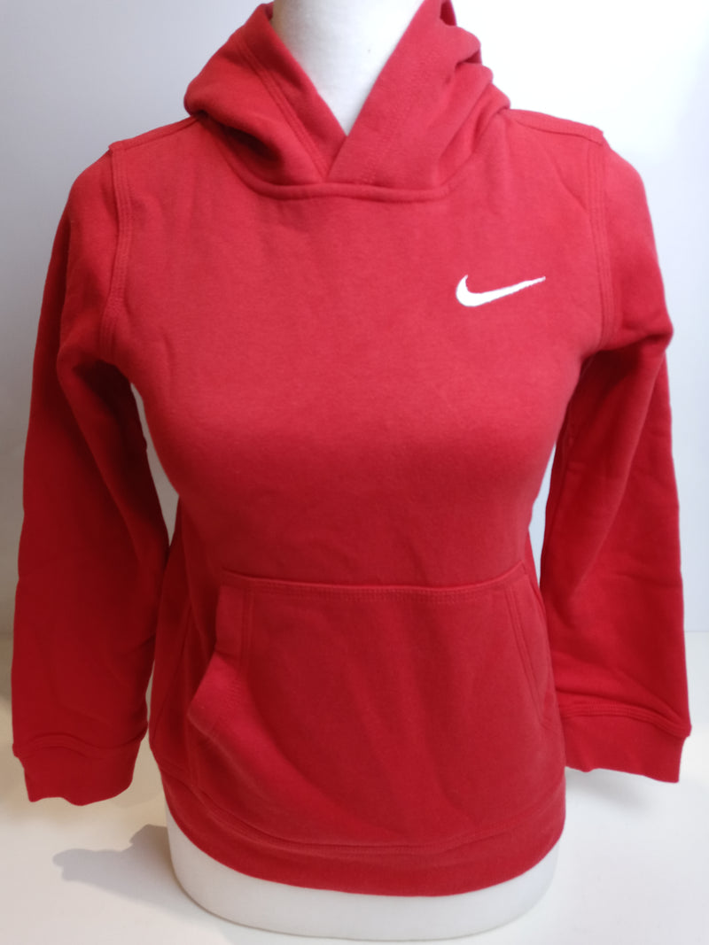 Nike Youth Fleece Pullover Hoodie (Red, Small)