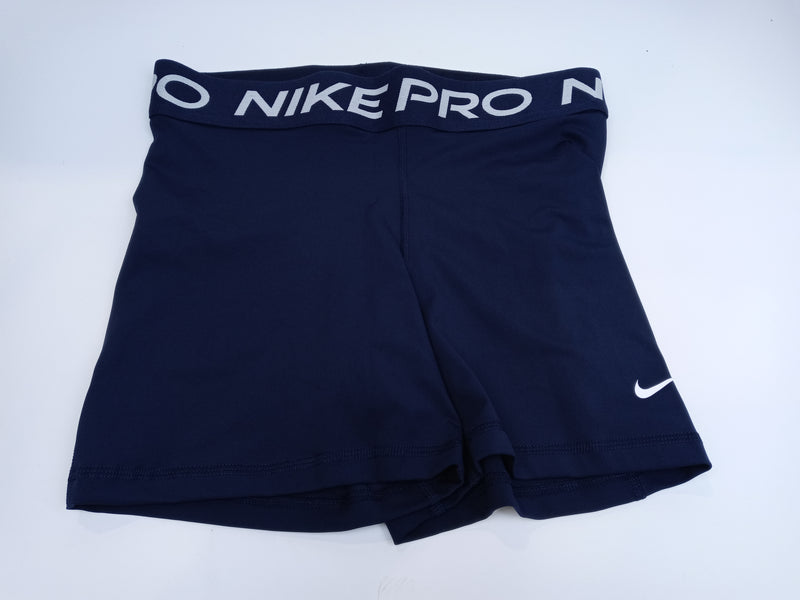 Nike Women's Pro 3" Shorts Cz9831 451 Size Medium Obsidian White