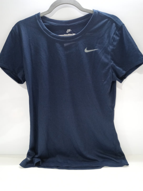 Nike Women's Short Sleeve Legend T-Shirt nkCU7599 410 (Medium) Navy/Grey