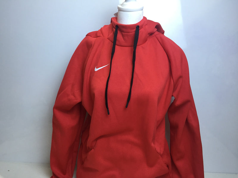 MEN'S NIKE THERMA PULLOVER HOODIE (SCARLET/WHITE, Small)