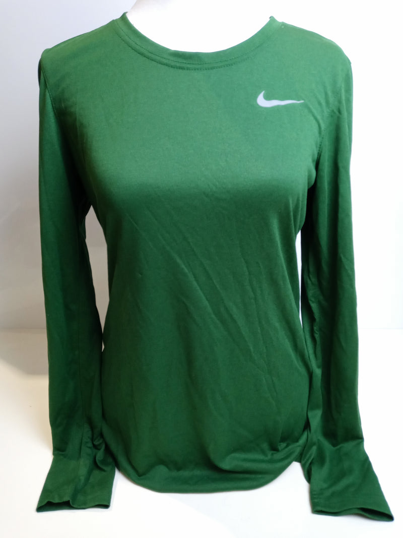 Nike Women's Longsleeve Legend T (Small, Gorge Green/Gorge Green/Cool Grey)