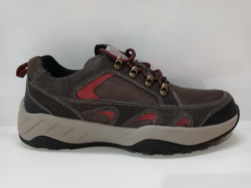 Rockport Men's XCS Riggs Blucher Water Resistant Walking Shoe, Breen Suede/MESH, 7 Wide