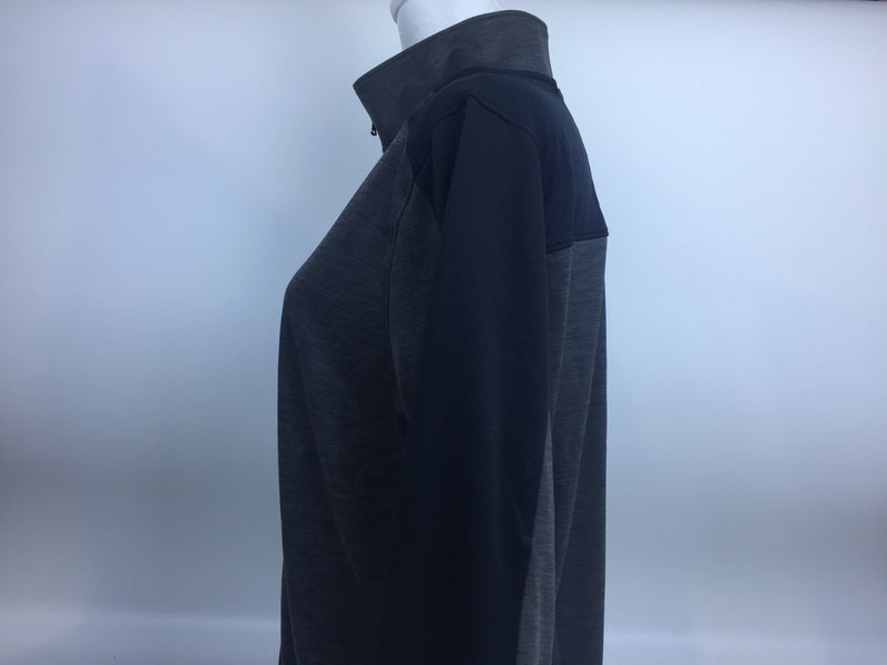 Under Armour Novelty Locker Men's Zip Shirt Top Grey Black Medium