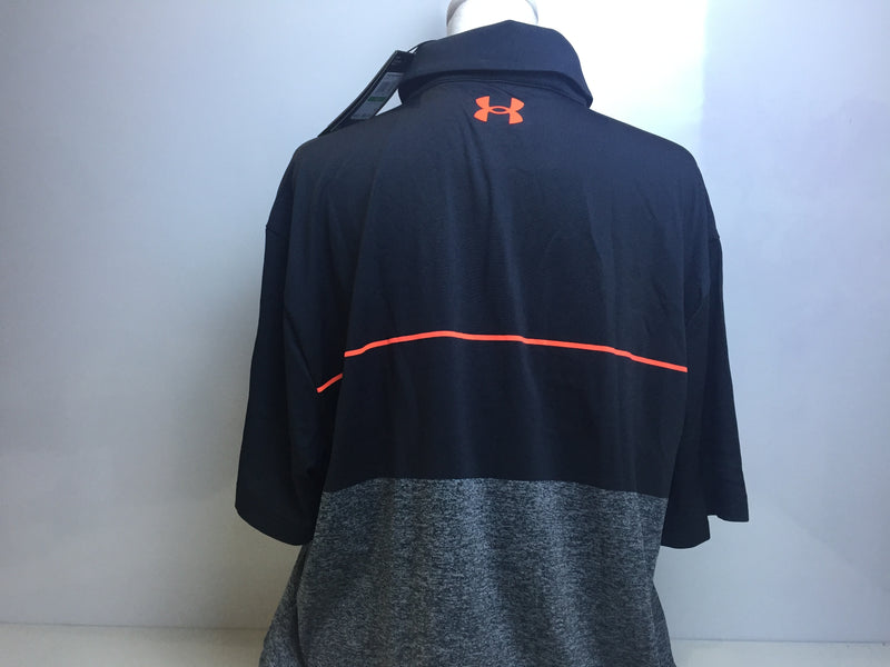 Under Armour Men's Playoff 2.0 Golf Polo Black  Steel  Bolt Red Large T-Shirt