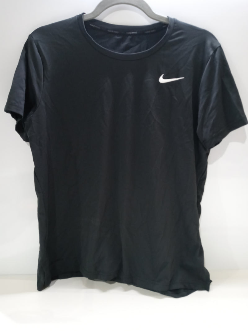 Nike Women's Team Hyper Dry Short Sleeve T-Shirt (Black, Medium)