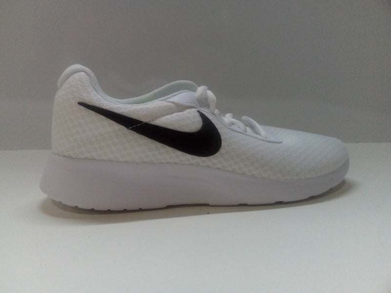 Nike Mens Tanjun, White/Black-Barely Volt, 7