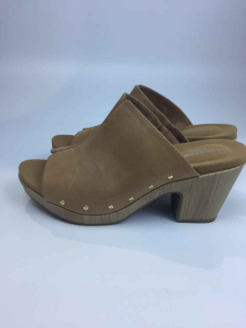 Rockport Women's Vivianne Slide Heeled Sandal Honey Stud 7.5 Pair of Shoes