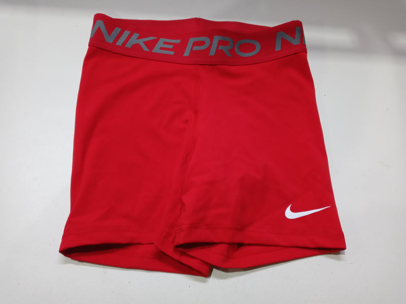 Nike Women's Pro 365 5 Inch Shorts (Small, Red)