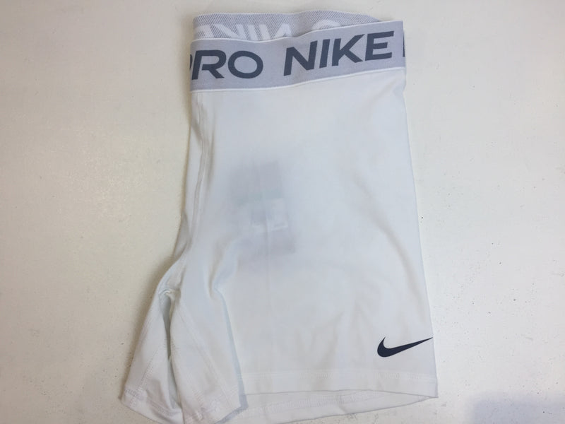 Nike Women's Pro 365 5 Inch Shorts (X-Small, White)