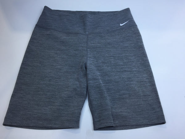 Nike Women's One Logo Mid-Rise Dri-Fit 7 Bike Shorts Grey Medium