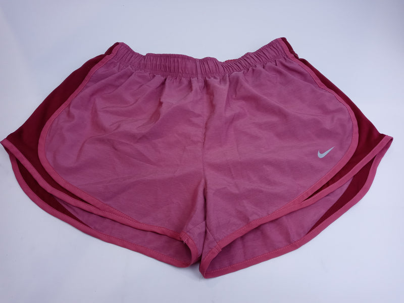 Nike Women Dri Fit Tempo Running Shorts Pomegranate Wolf Grey Large