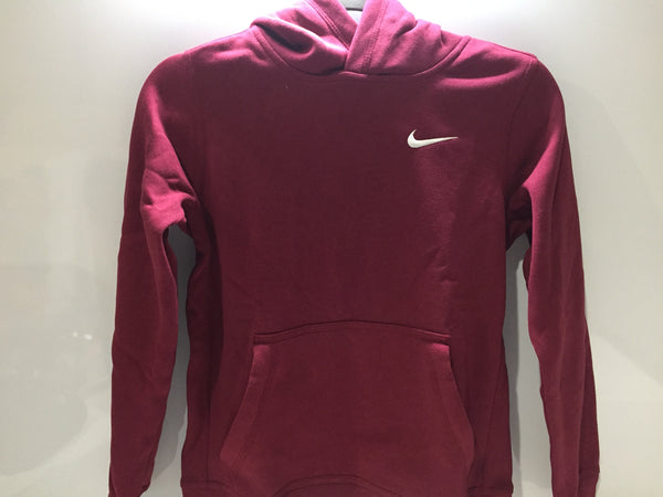 Nike Youth Fleece Pullover Hoodie (Cardinal, Medium)