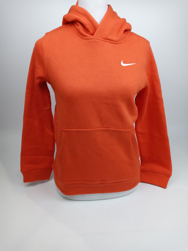 Nike Youth Fleece Pullover Hoodie Orange Medium Men