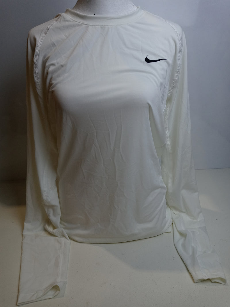 Nike Mens Pro Fitted Long Sleeve Training Tee (XL, White), X-Large