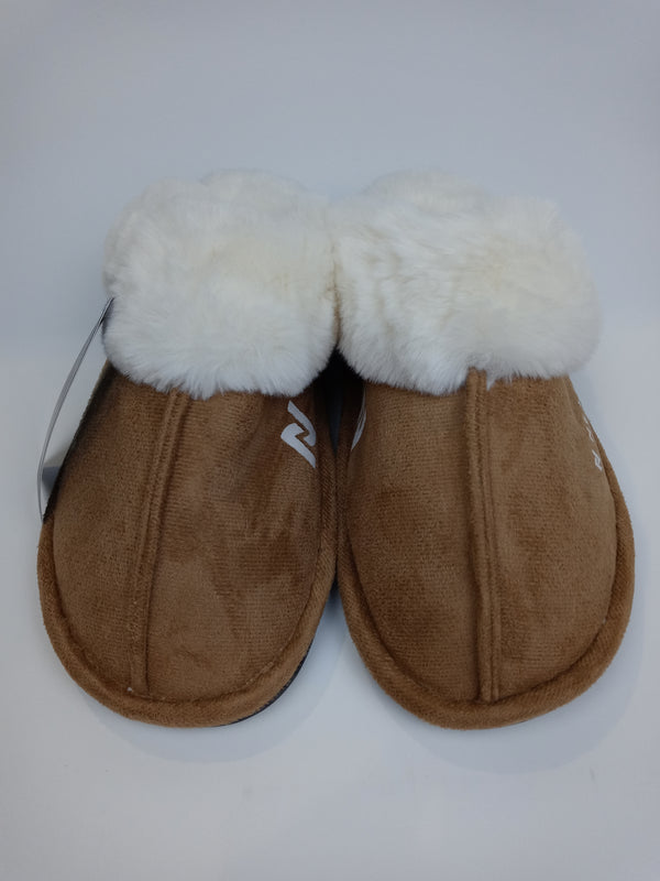 NEARR® Women's Memory Foam House Slippers Fuzzy Bedroom Slippers for Ladies with Cozy Faux Fur Lining & Non-Slip Rubber Soles for Indoors & Outdoors Warm Comfy Fluffy Slip ons (X-Large, Chestnut)