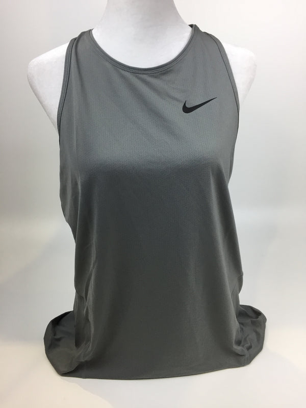 Nike Womens Pro Allover Mesh Tank Top Grey Tops