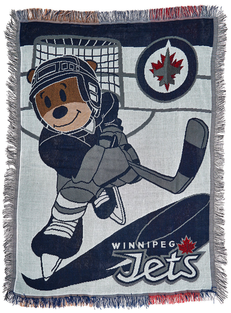 Winnipeg Jets NHL Baby Jacquard Throw Blanket 36" x 46"