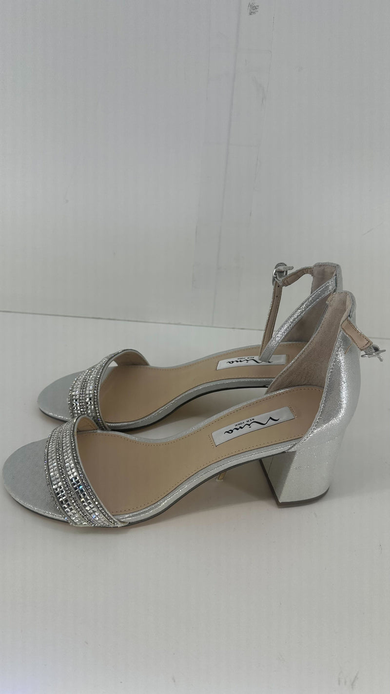 Nina Womens Z2IN Open Toe Ankle Strap Heels Size 9